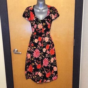 Old Navy Dress, black/floral, size xs